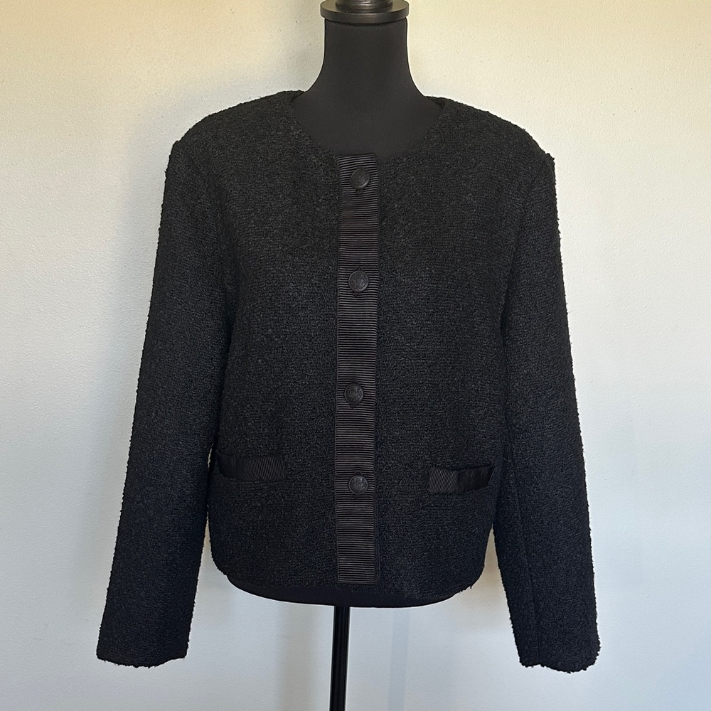 LOFT Black Tweed Women's Jacket